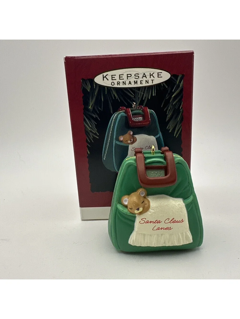1993 Hallmark Keepsake Ornament Bowling For ZZZ’s Sleeping Mouse On Bowling Bag